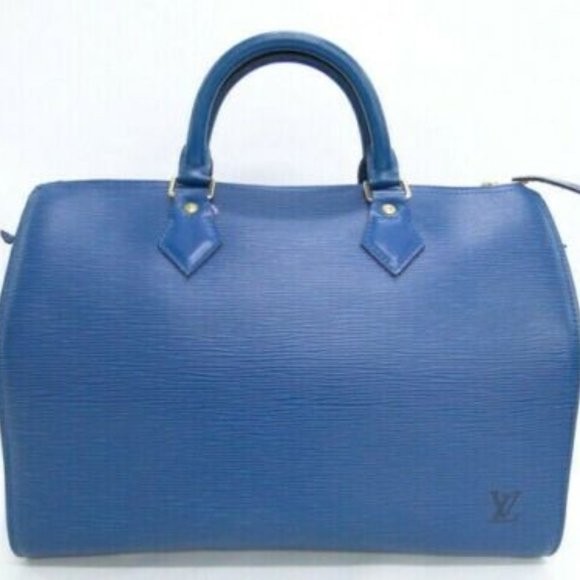 Louis Vuitton Handbags - Louis Vuitton Speedy 30 Hand Boston Bag Epi Blue